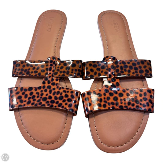 Sandals Flats By J. Crew In Tortoise Shell Print, Size: 8
