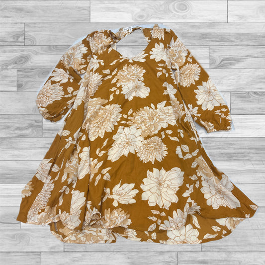 Dress Casual Midi By Clothes Mentor In Yellow, Size: Xs