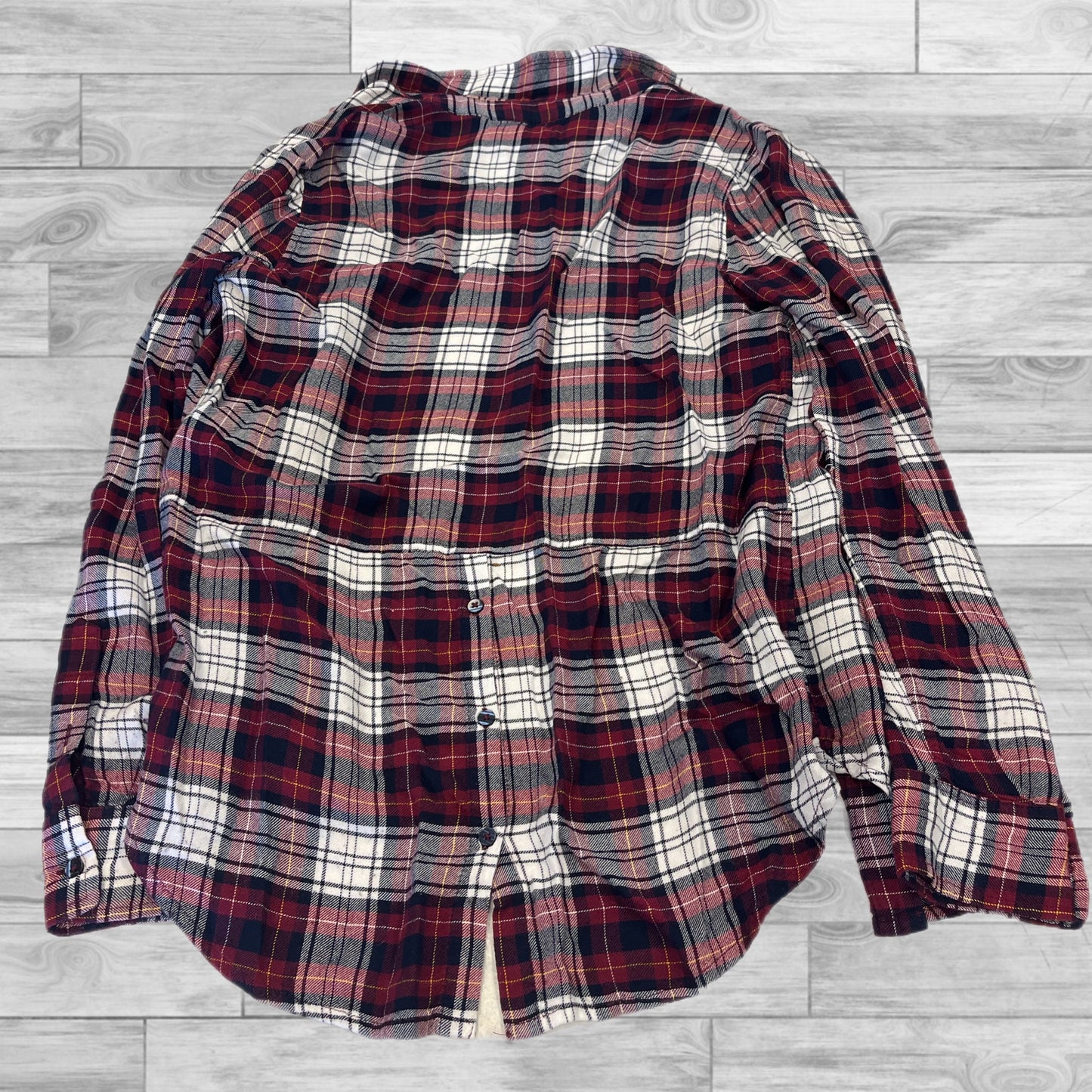 Top Long Sleeve By Lucky Brand In Plaid Pattern, Size: S