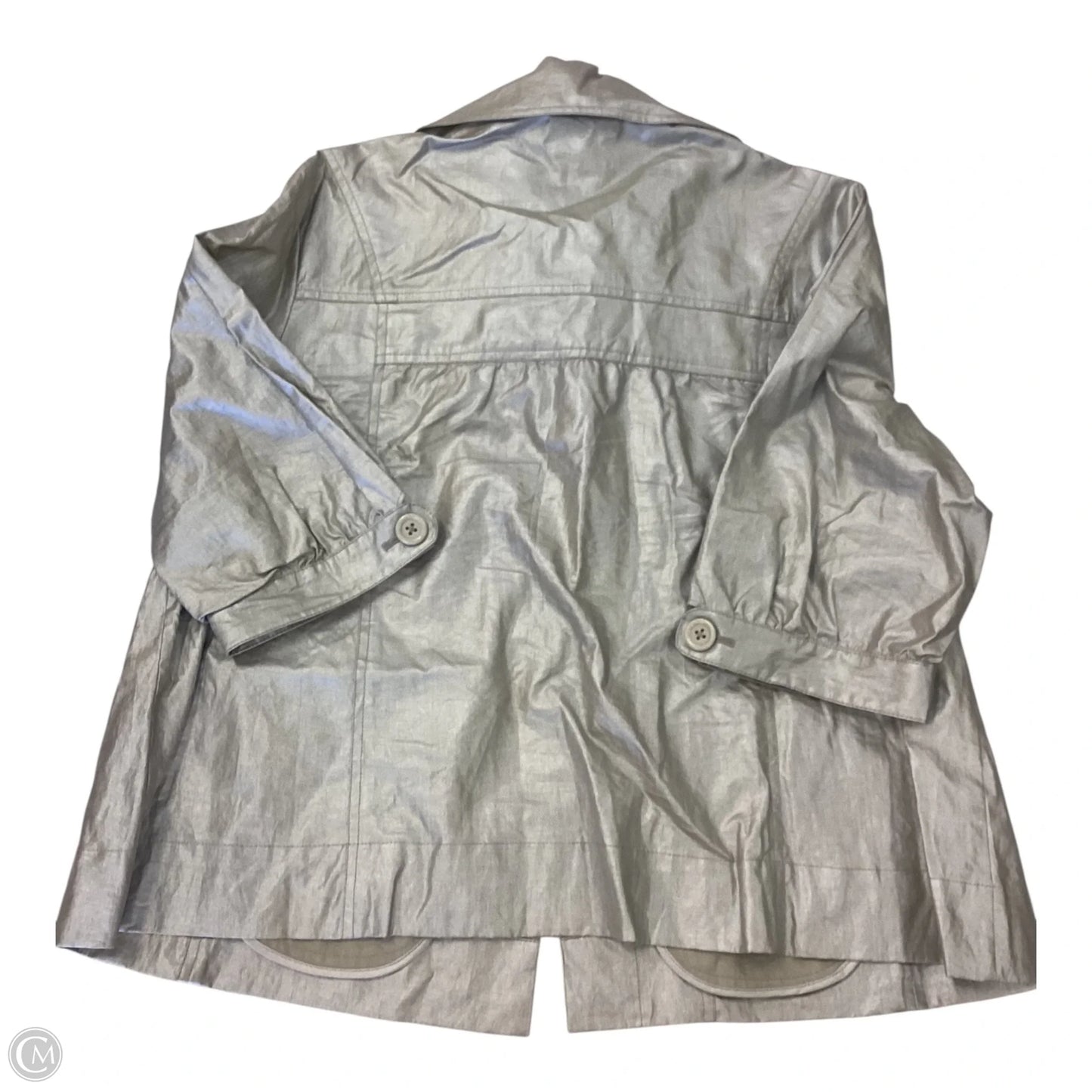 Jacket Other By Chicos In Silver, Size: 2 (L)