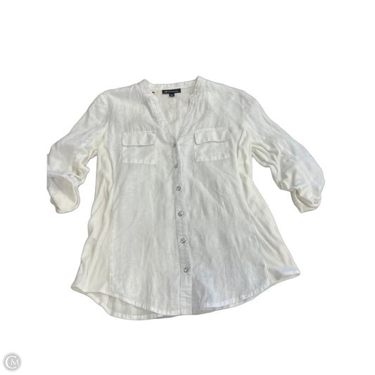 Top 3/4 Sleeve By Inc In White, Size: L