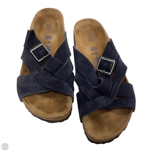 Sandals Flats By Birkenstock In Navy, Size: 8.5