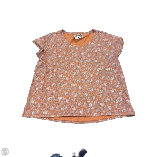 Top Short Sleeve By J. Jill In Floral Print, Size: L