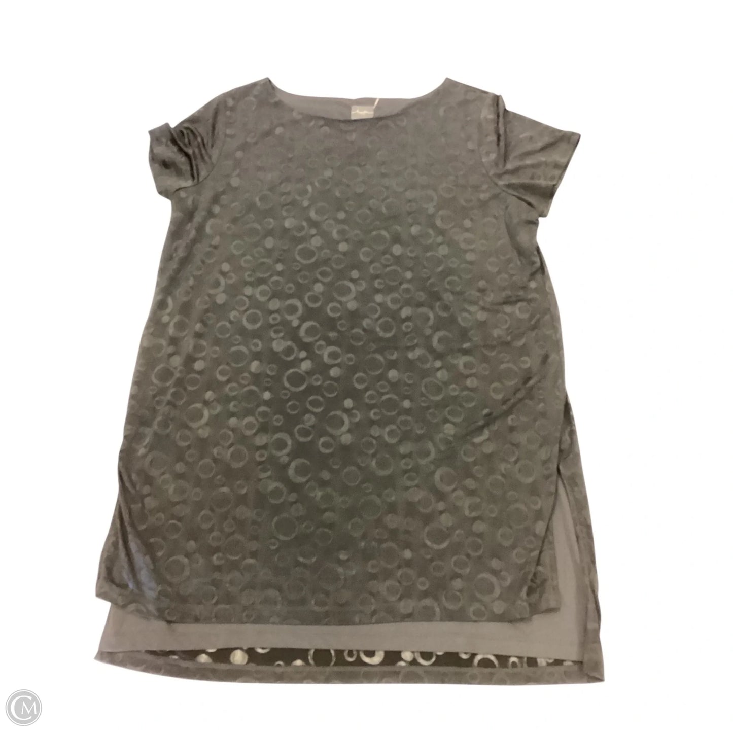 Top Short Sleeve By Chicos Private Collection In Black, Size: Xl