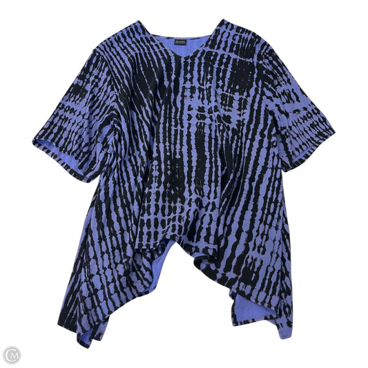 Top Short Sleeve By Clothes Mentor In Black & Blue, Size: Osfm