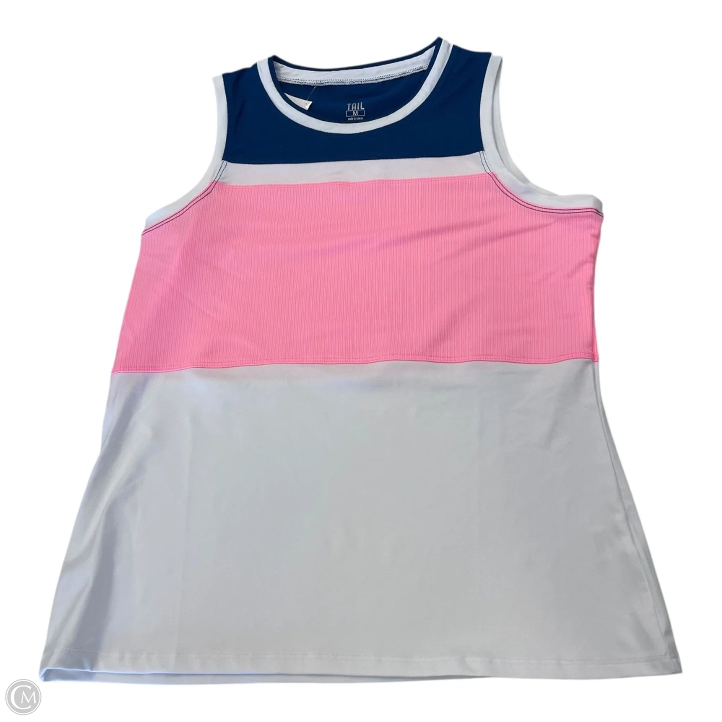 Athletic Tank Top By Tail In Blue & Pink, Size: M
