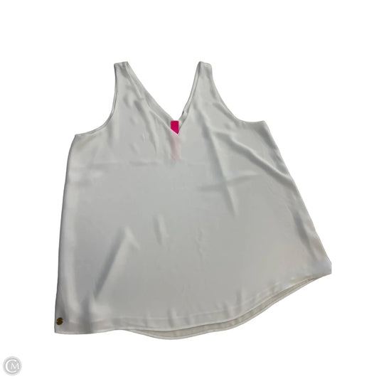 Top Sleeveless Designer By Lilly Pulitzer In White, Size: L