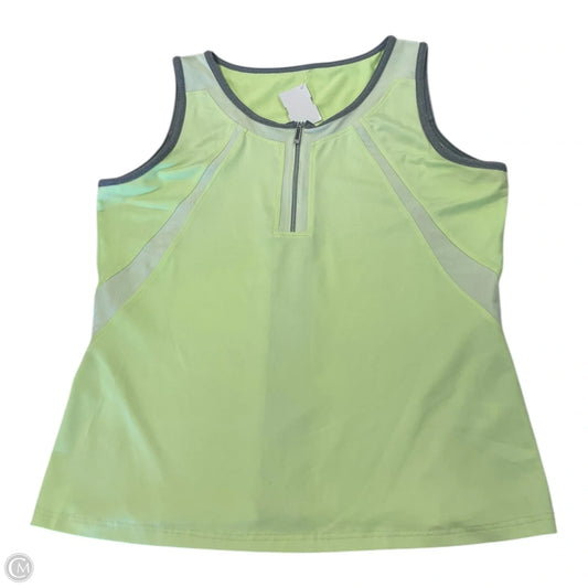 Athletic Tank Top By Tail In Green, Size: M