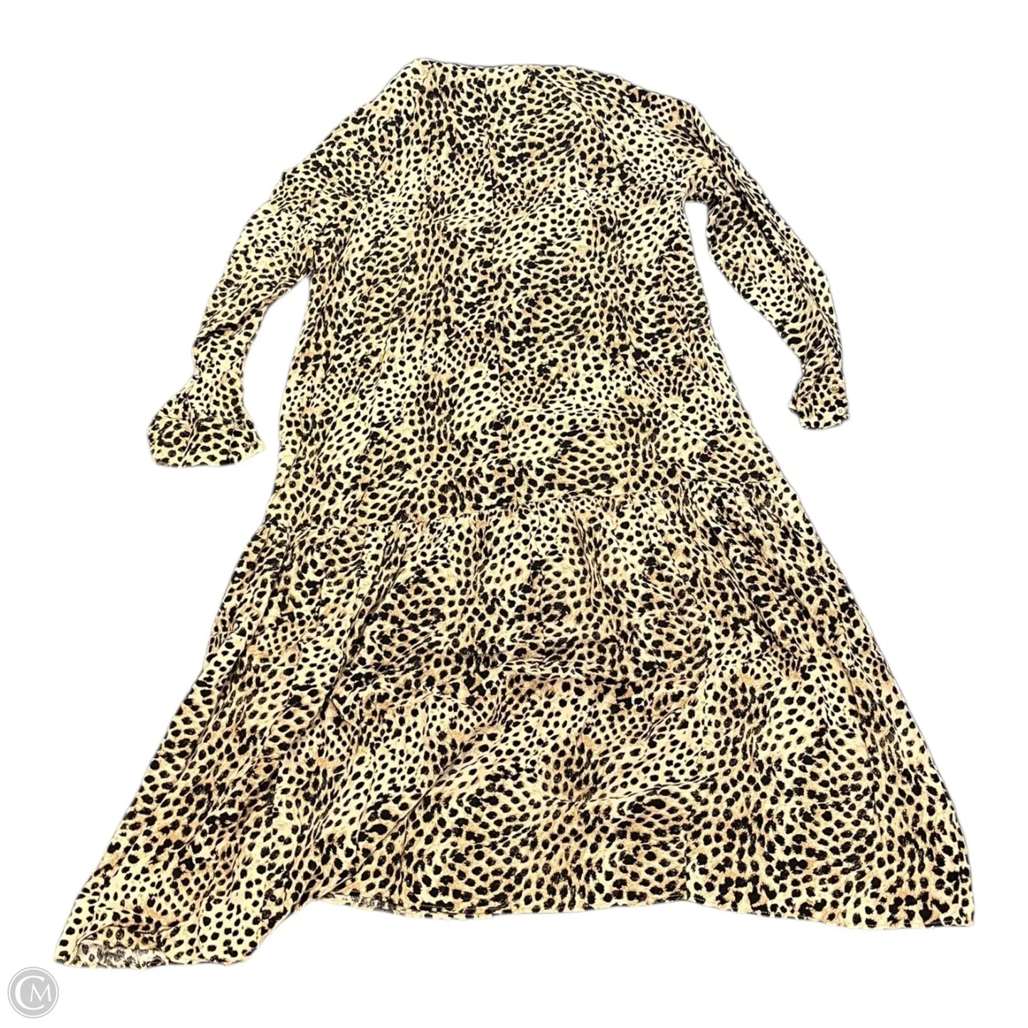 Dress Casual Midi By H&m In Animal Print, Size: M