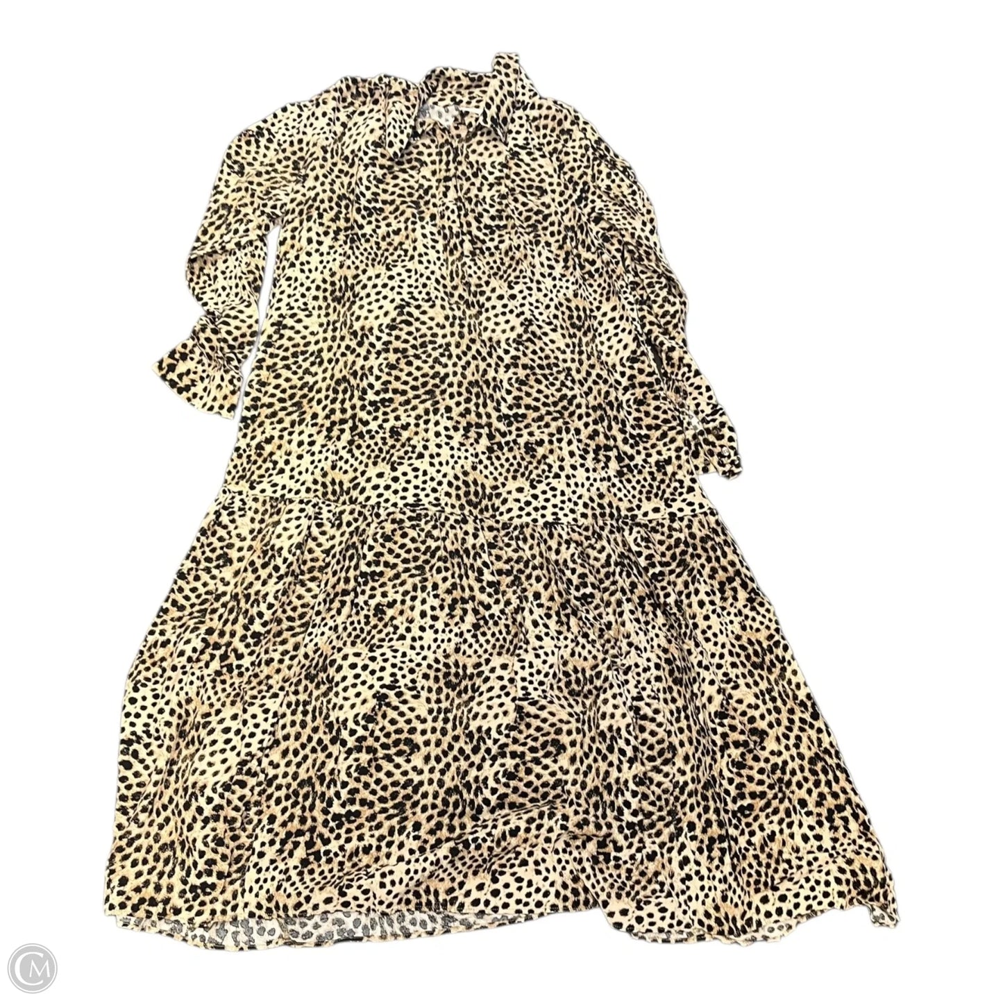 Dress Casual Midi By H&m In Animal Print, Size: M