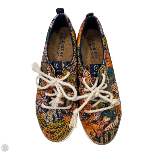 Shoes Sneakers By Sperry In Floral Print, Size: 10