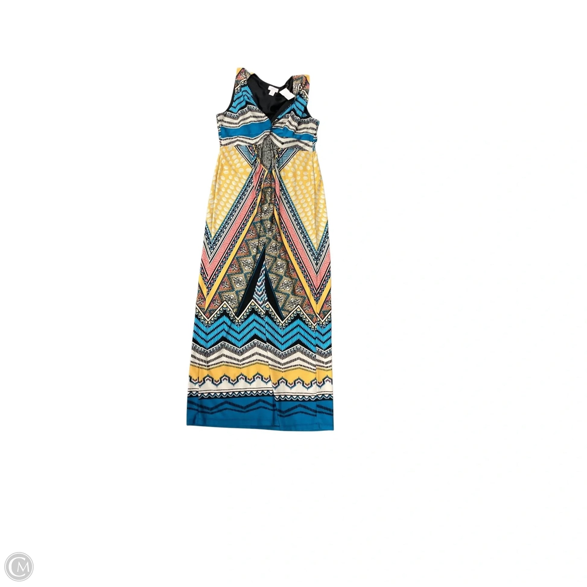 Dress Casual Maxi By Chicos In Multi-colored, Size: L Dress Casual Maxi By Chicos In Multi-colored, Size: L