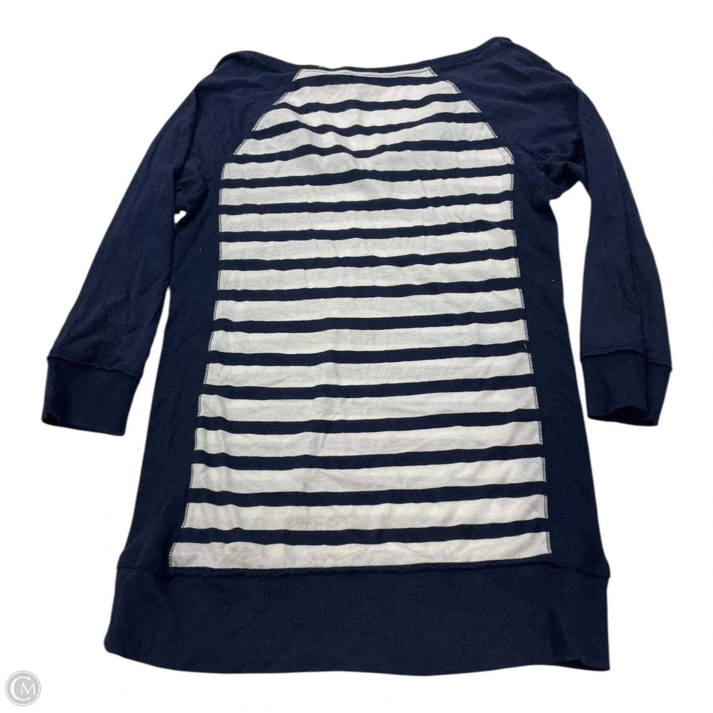 Top Long Sleeve By Lauren By Ralph Lauren In Striped Pattern, Size: L