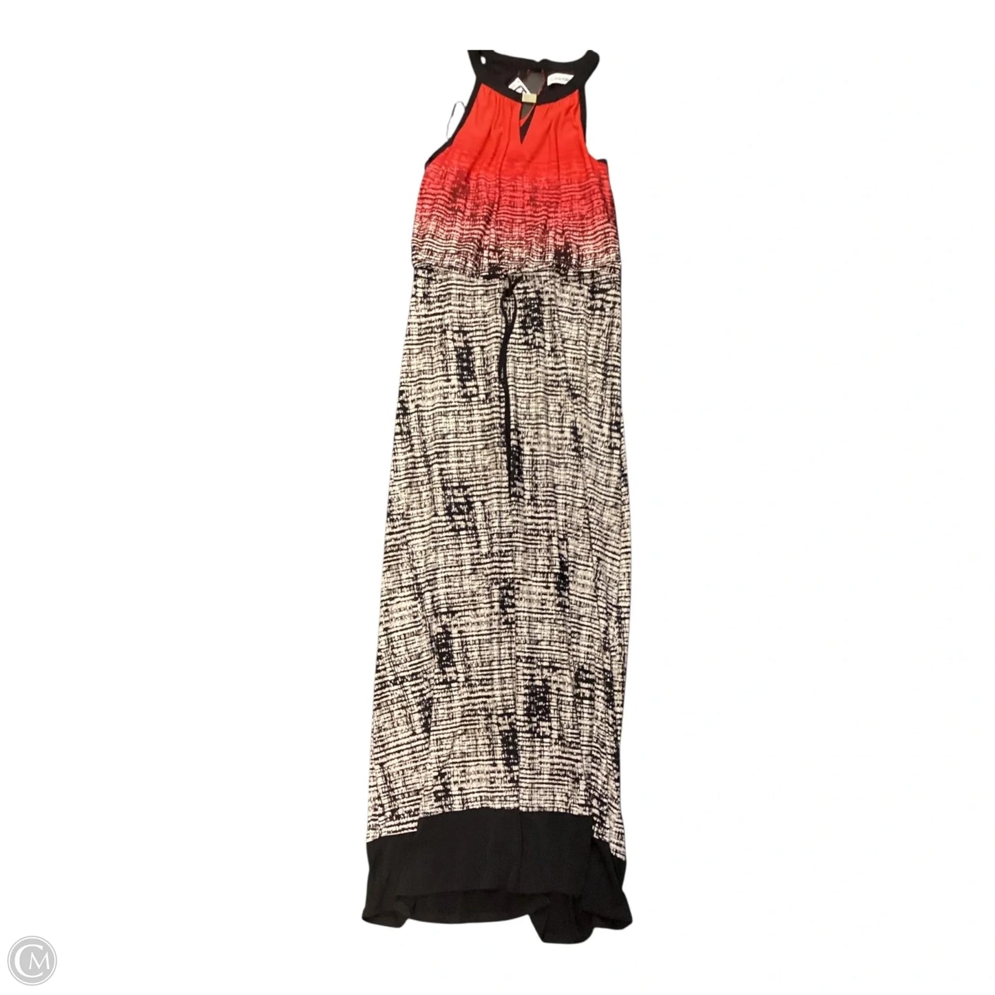 Dress Casual Maxi By Calvin Klein In Black & Red, Size: S