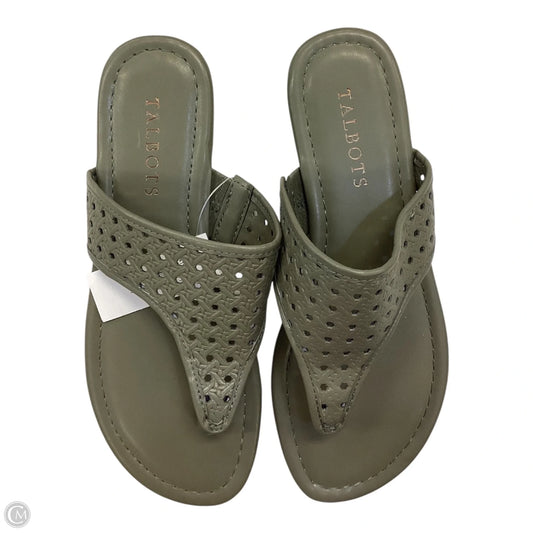 Sandals Flip Flops By Talbots In Green, Size: 5