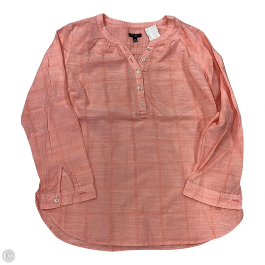 Top Long Sleeve By Talbots In Orange, Size: Mp