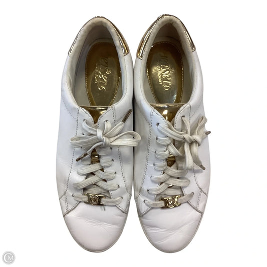 Shoes Sneakers By Michael By Michael Kors In Gold & White, Size: 8.5