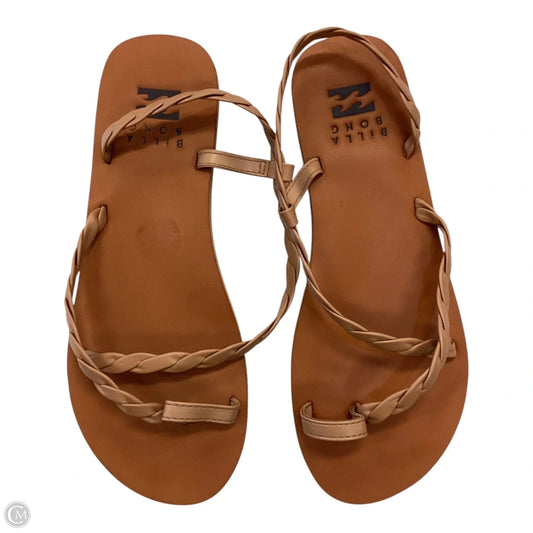 Sandals Flats By Billabong In Brown, Size: 7