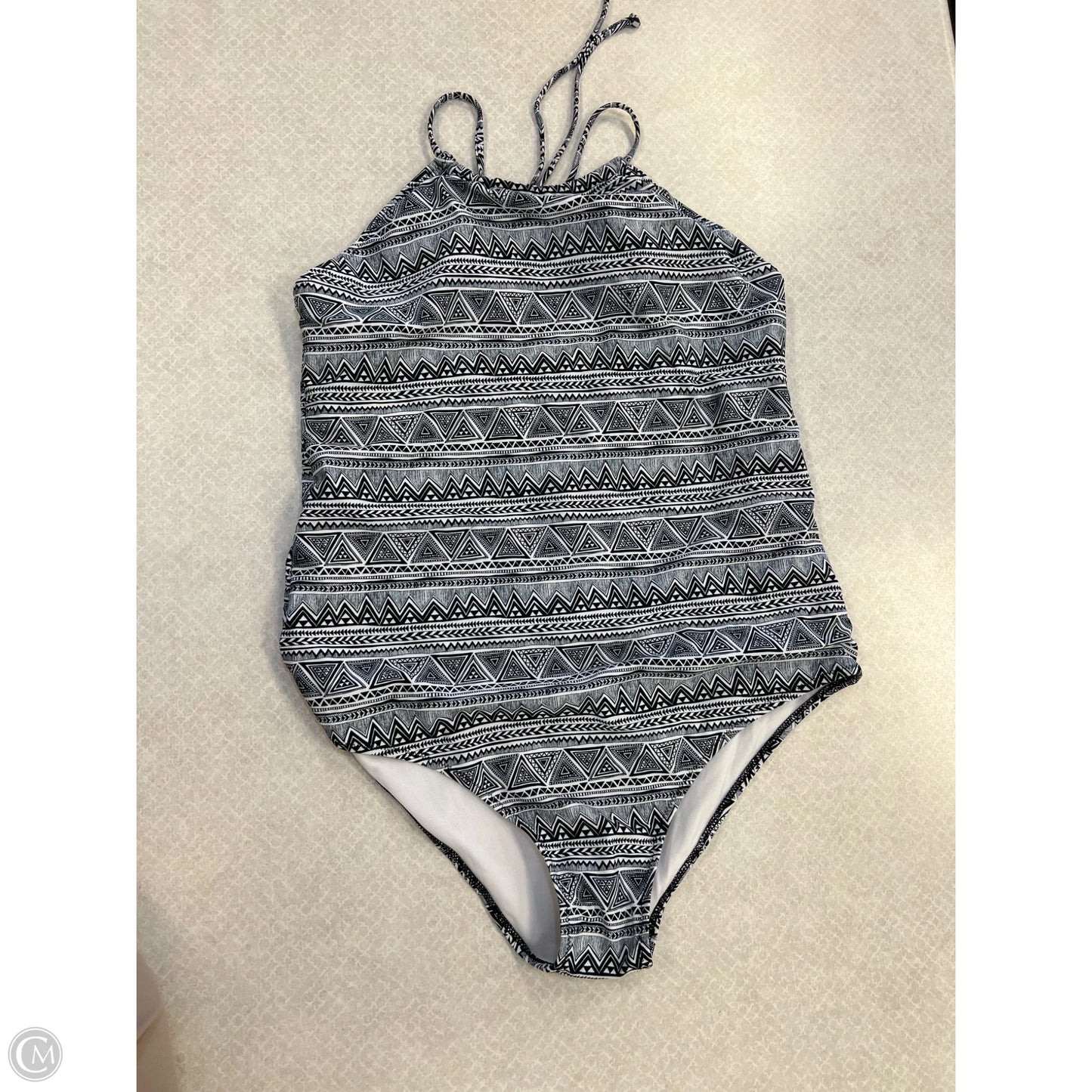 Swimsuit By Clothes Mentor In Black & White, Size: Xl