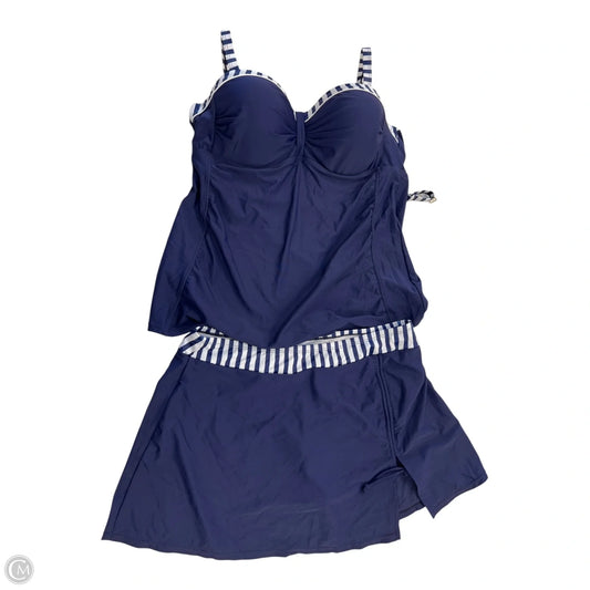 Swimsuit 2pc By Clothes Mentor In Nautical Print, Size: 1x