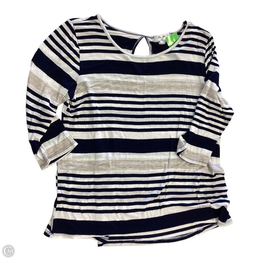 Top 3/4 Sleeve By Clothes Mentor In Striped Pattern, Size: S