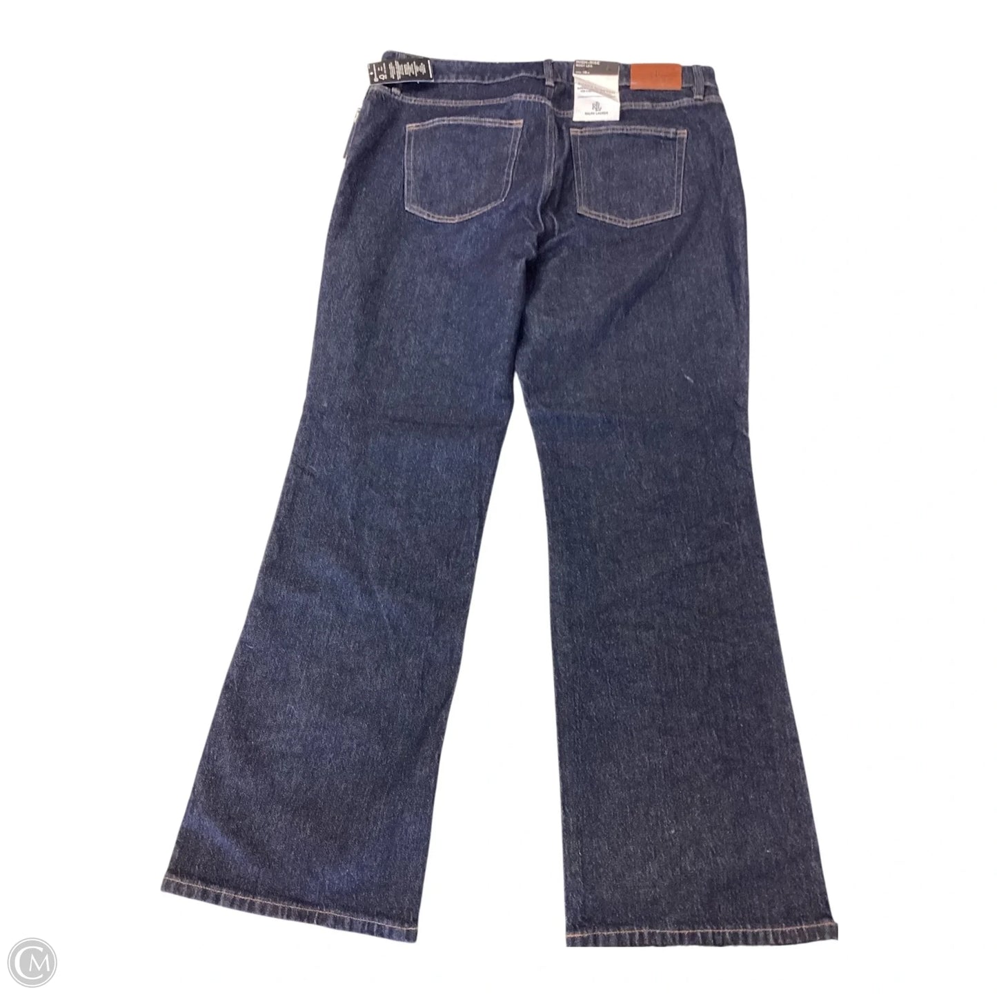 Jeans Boot Cut By Lauren By Ralph Lauren In Blue Denim, Size: 18