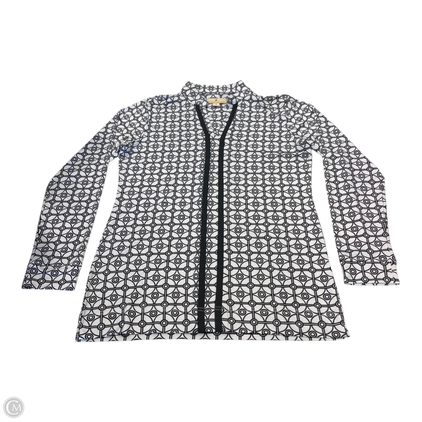 Top Long Sleeve By Clothes Mentor In Black & White, Size: M