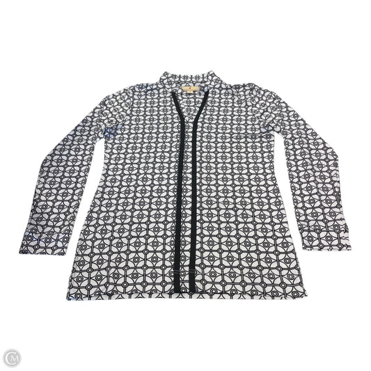 Top Long Sleeve By Clothes Mentor In Black & White, Size: M