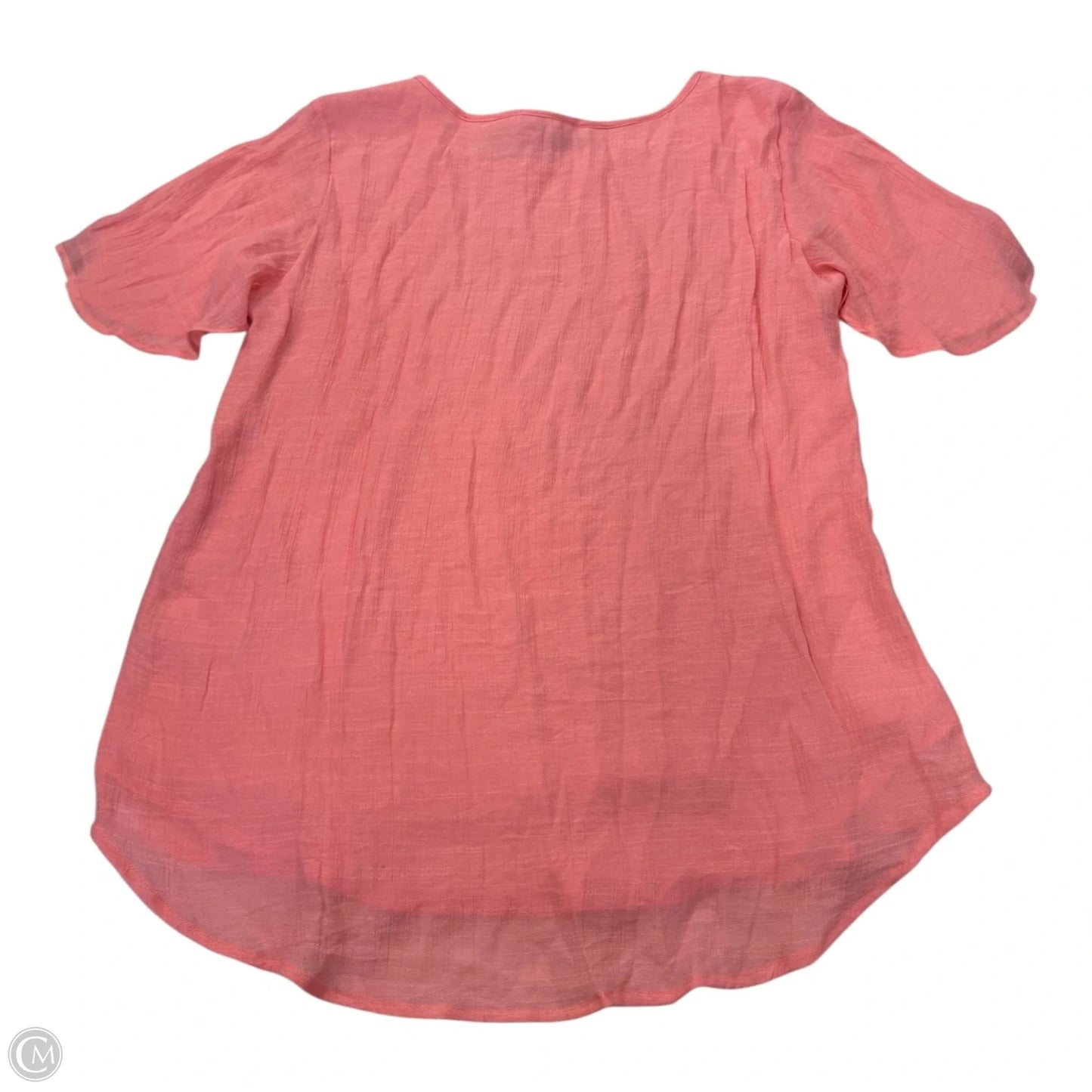 Top Short Sleeve By Clothes Mentor In Coral, Size: Xl
