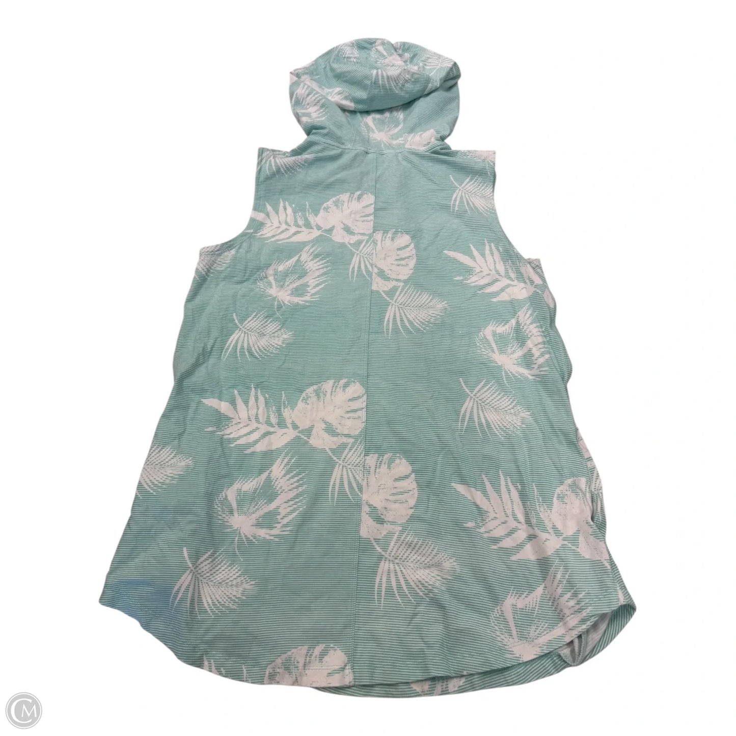 Top Sleeveless By Christopher And Banks In Green & White, Size: M