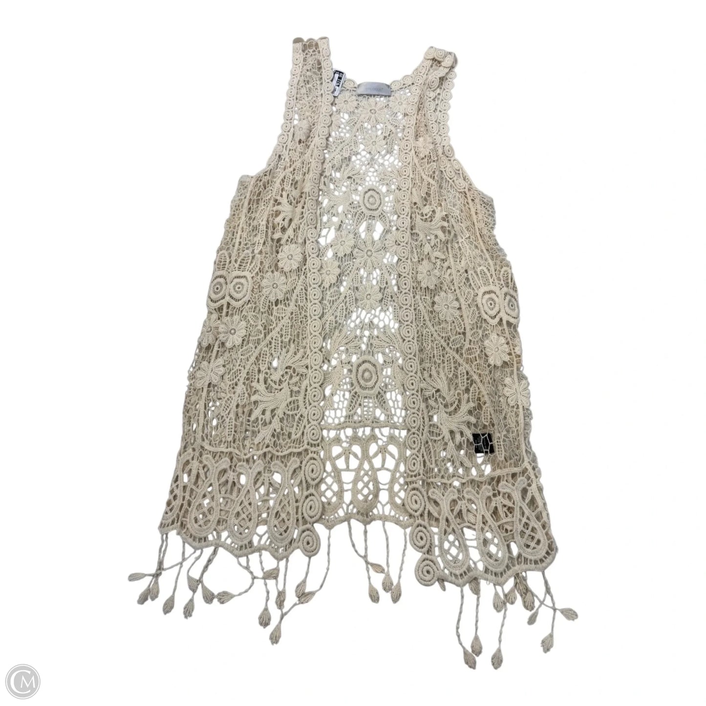 Vest Other By Clothes Mentor In Cream, Size: Osfm