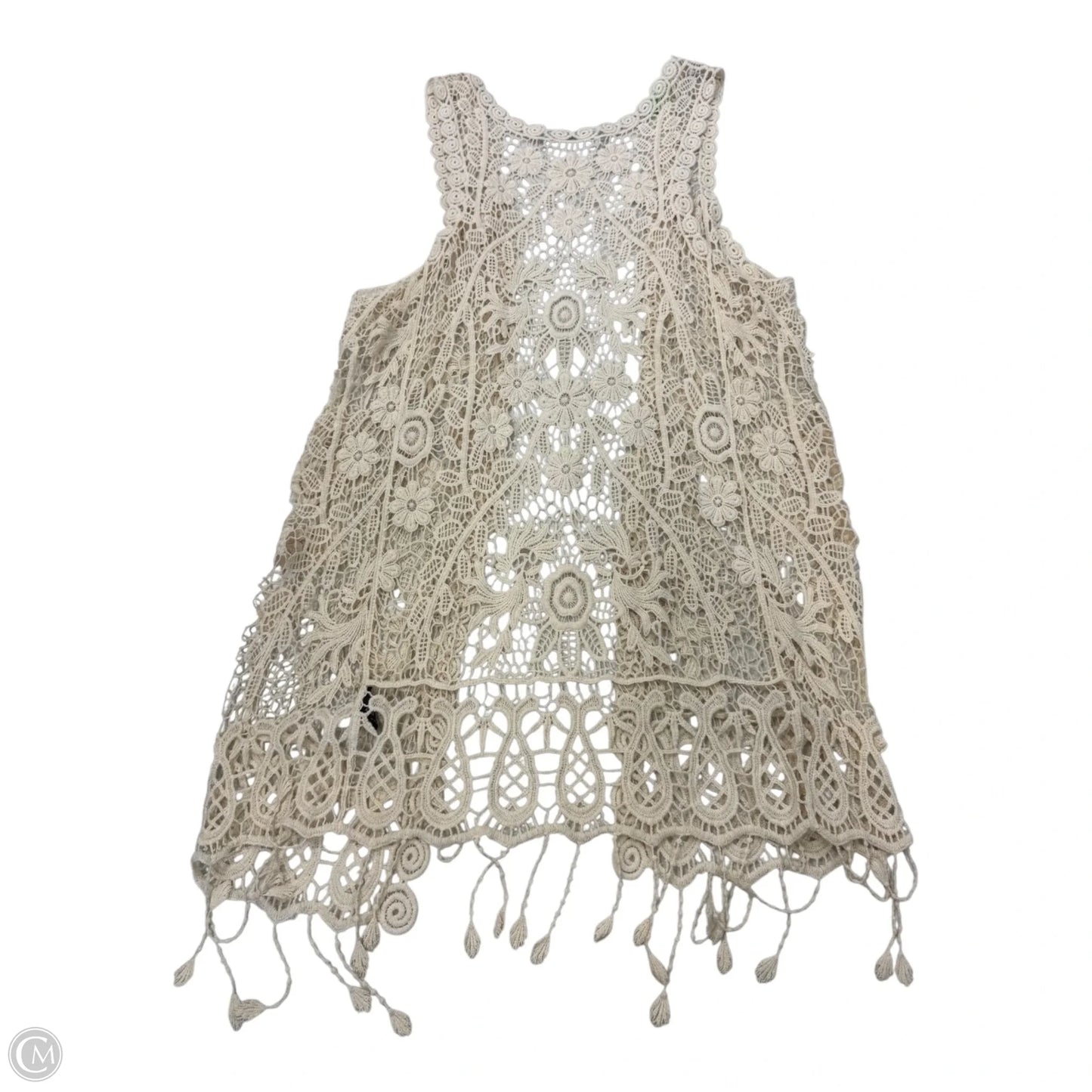 Vest Other By Clothes Mentor In Cream, Size: Osfm