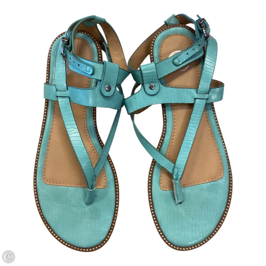 Sandals Flats By Journee In Blue, Size: 6.5