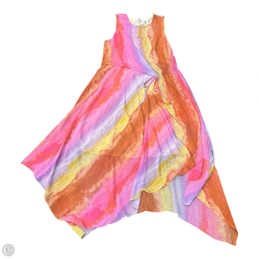 Dress Casual Maxi By Nine West In Orange & Pink, Size: Xl