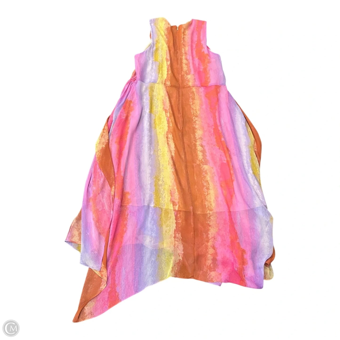Dress Casual Maxi By Nine West In Orange & Pink, Size: Xl