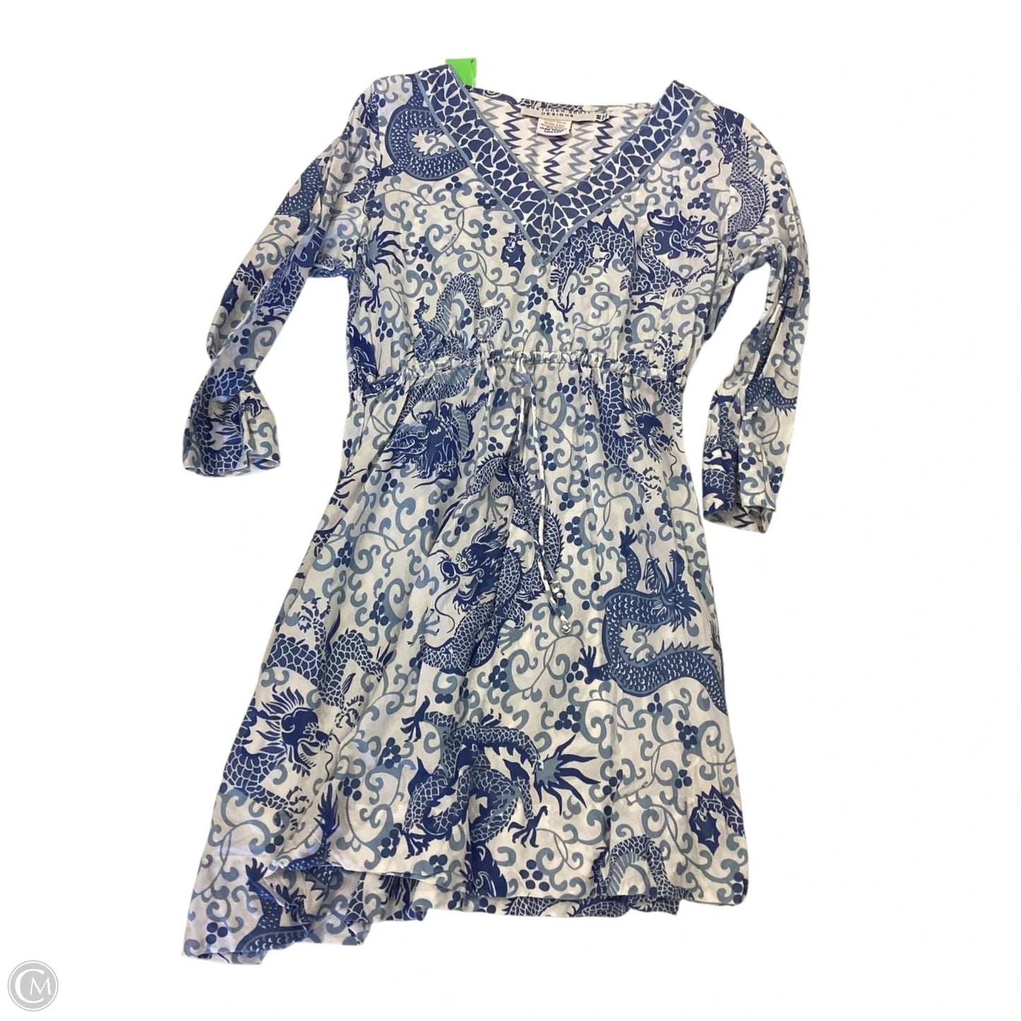 Dress Casual Short By Gretchen Scott In Blue & White, Size: M