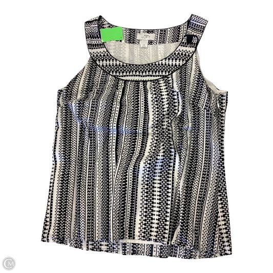 Top Sleeveless By Ann Taylor In Black & Cream, Size: 12