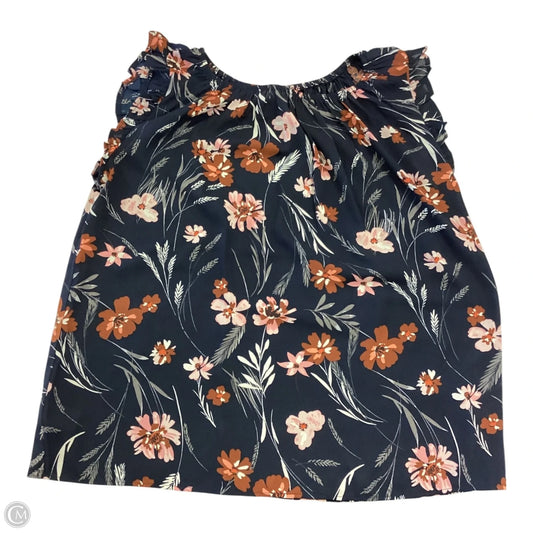 Top Sleeveless By Loft In Floral Print, Size: M