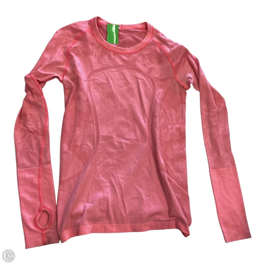 Athletic Top Long Sleeve Crewneck By Lululemon In Pink, Size: 6