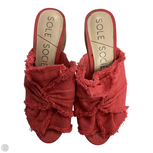 Shoes Heels Wedge By Sole Society In Pink, Size: 6