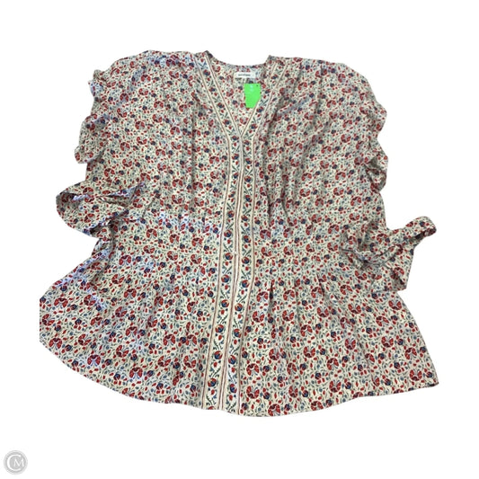 Top Short Sleeve By Max Studio In Floral Print, Size: 3x