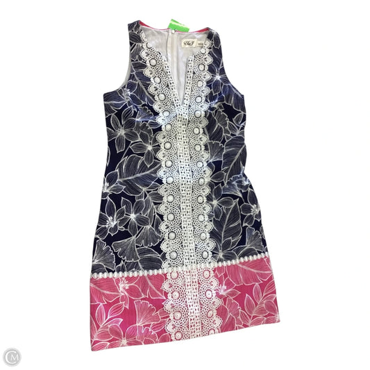 Dress Casual Short By Eliza J In Blue & Pink, Size: 4