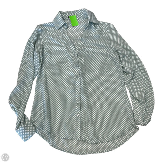 Top Long Sleeve By Express In Polkadot Pattern, Size: Xs