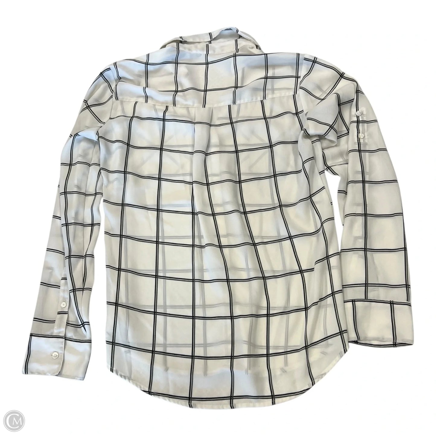Top Long Sleeve By Express In Black & Cream, Size: S
