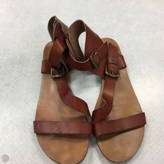Sandals Flats By Mossimo In Brown, Size: 11