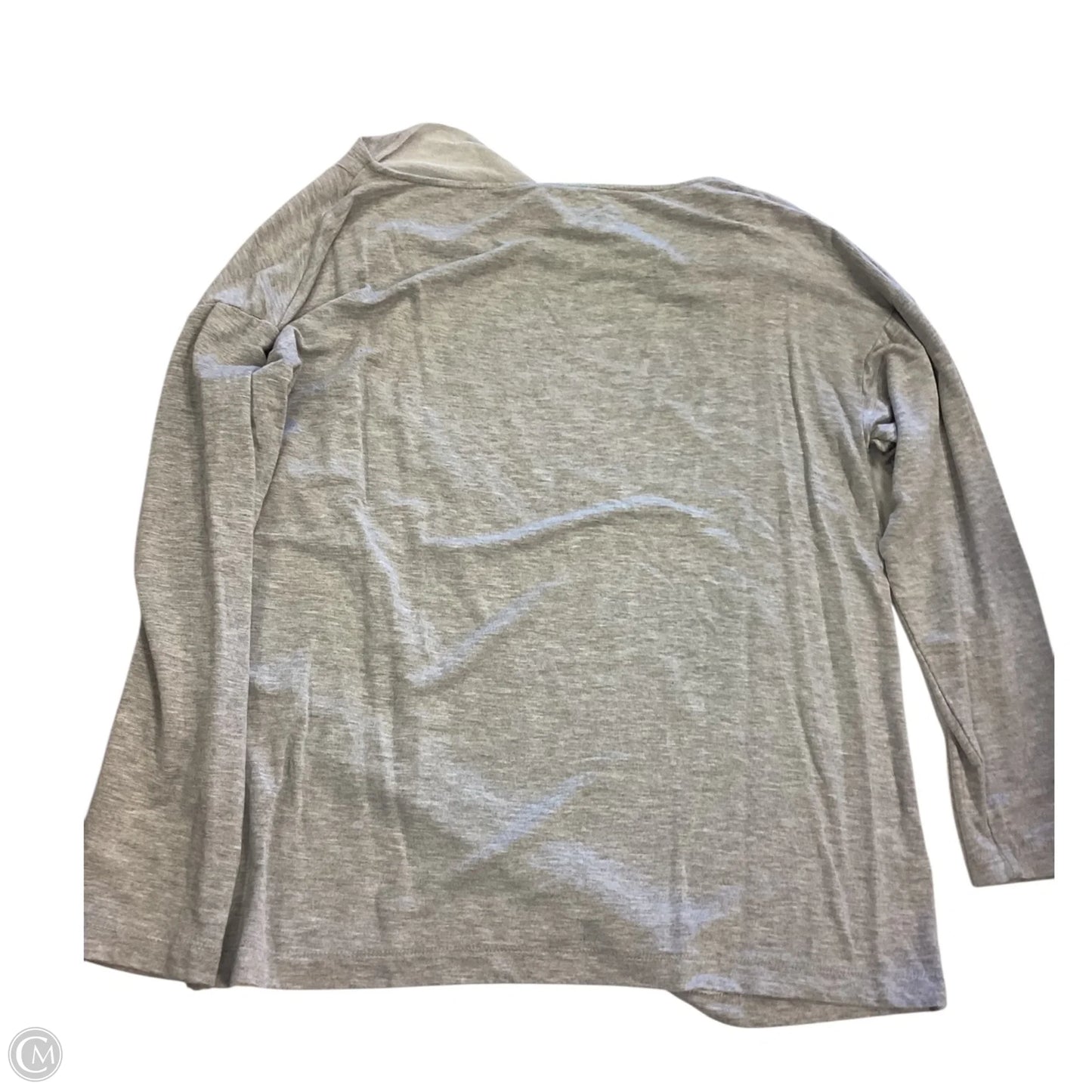 Top Long Sleeve Basic By Loft In Grey, Size: L