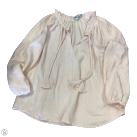 Top Long Sleeve By Just Living In Cream, Size: Xl
