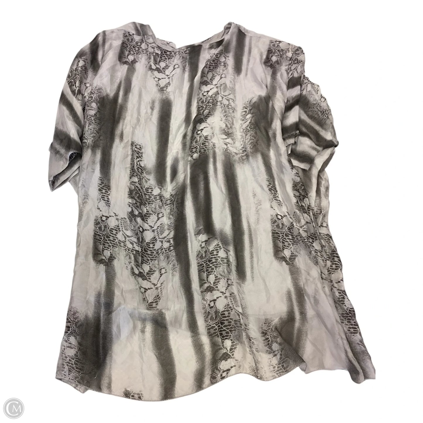 Tunic 3/4 Sleeve By Clothes Mentor In Snakeskin Print, Size: Osfm