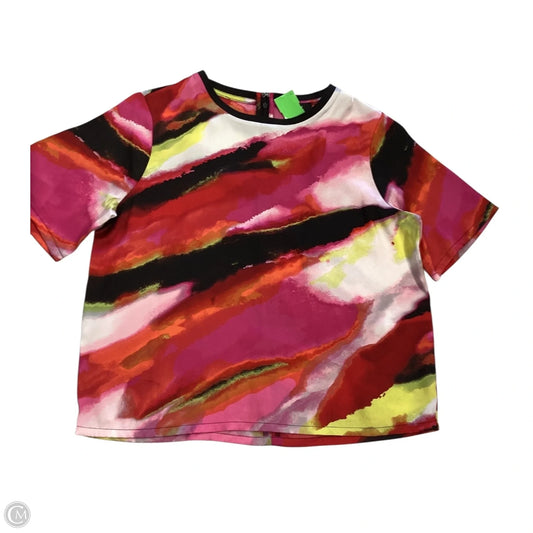 Top Short Sleeve By Dkny In Multi-colored, Size: M