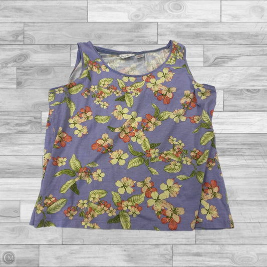 Top Sleeveless By Tommy Bahama In Floral Print, Size: L